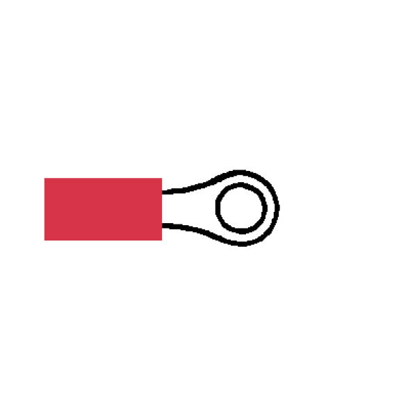 Terminal Red 3.70mm Ring Pk1000
