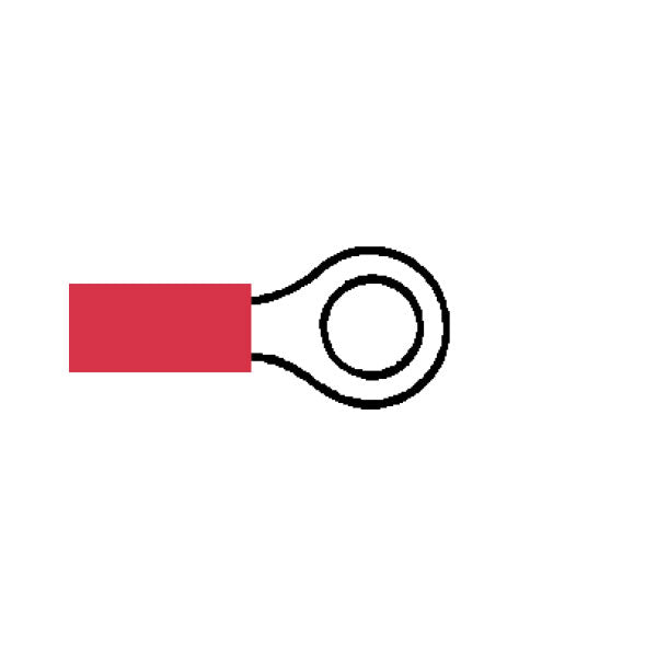 Terminal Red 5.30mm Ring Pk1000