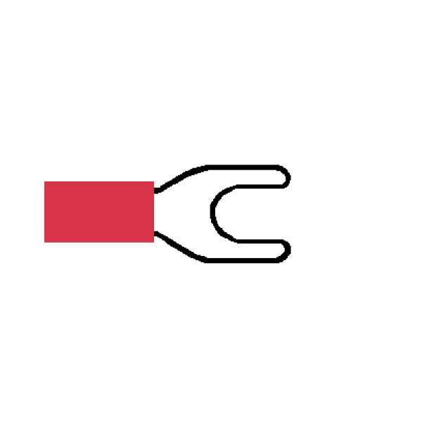 Terminal Red 5.30mm Spade Pk1000