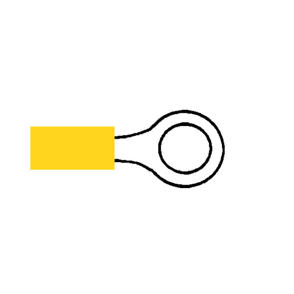 Terminal Yellow 8.4mm Ring Pk1000