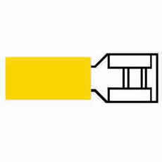 Terminal Yellow 6.30mm Push-on Pk1000