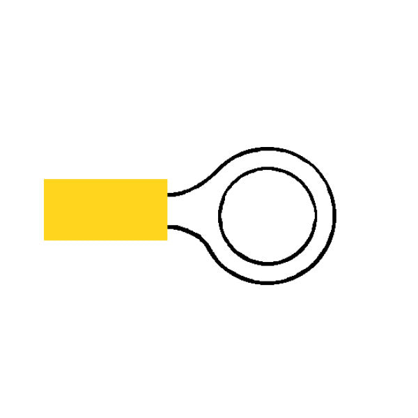 Terminal Yellow 10.50mm Ring Pk1000