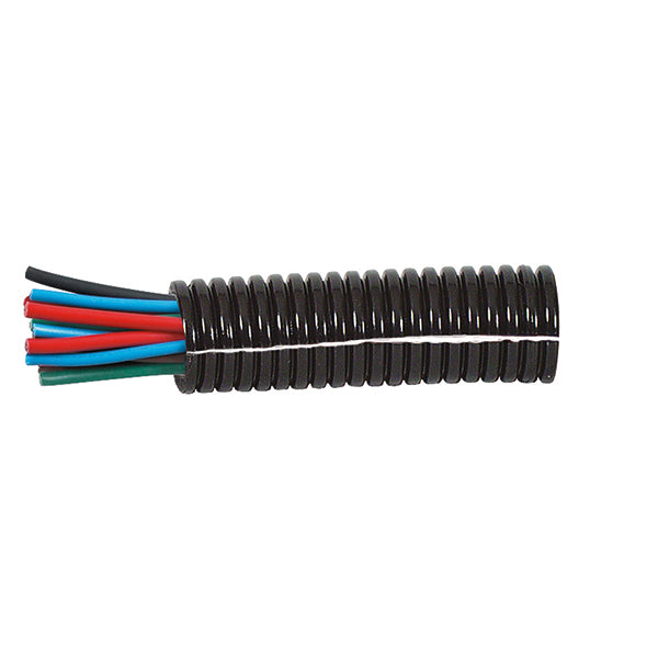 Convoluted Split Black Polyamide Tubing 13 NW 100M