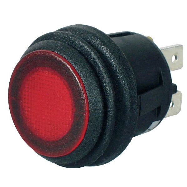 Switch Rocker Round On/Off Red LED 12 volt bg1
