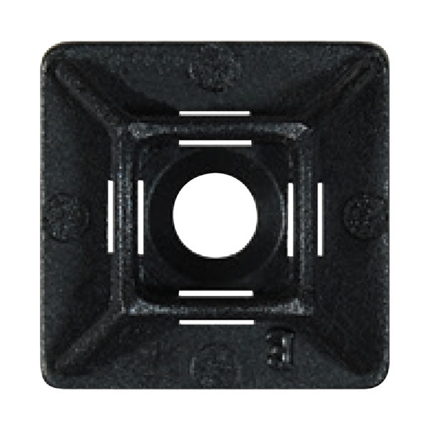 Sticky-Back Cable Tie Base Black Pk1000
