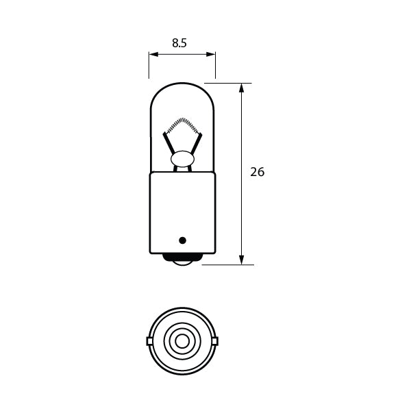 Bulb 24V 4W BA9S Pk10